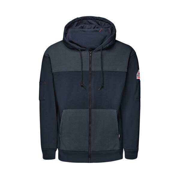 Bulwark FR Full Zip Hoodie with Face Mask in Navy